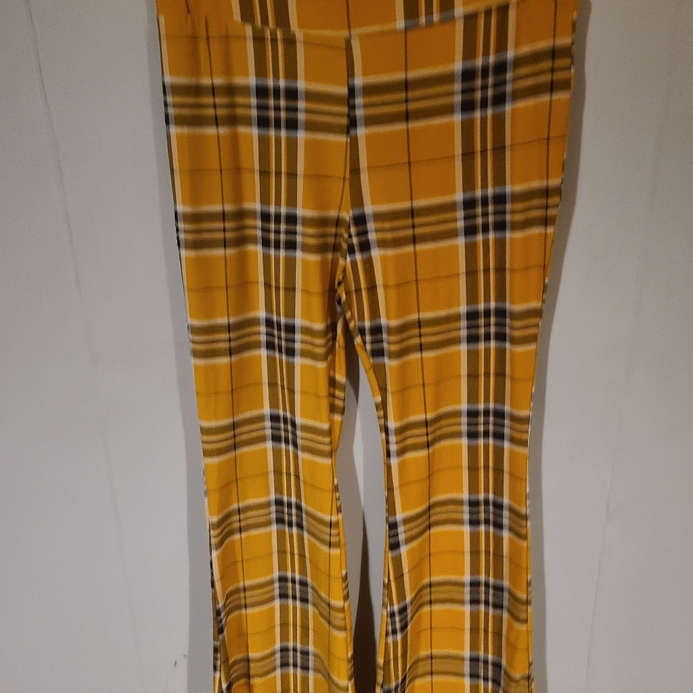 Yellow Plaid Junior Bottoms